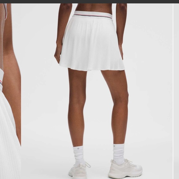 Lululemon Logo-Waist Micro-Pleat Mid-Rise Tennis Skirt *Long
White size XXS - Picture 2 of 11